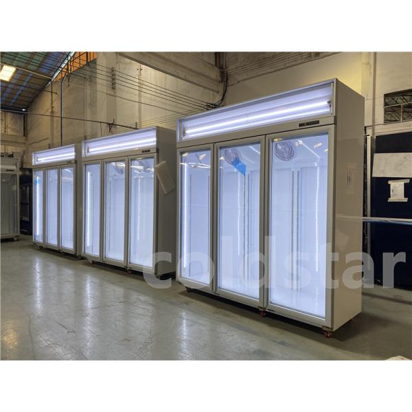 Commercial 1 2 3 4 Doors Drinks Refrigeration Showcase With Digital Thermostat