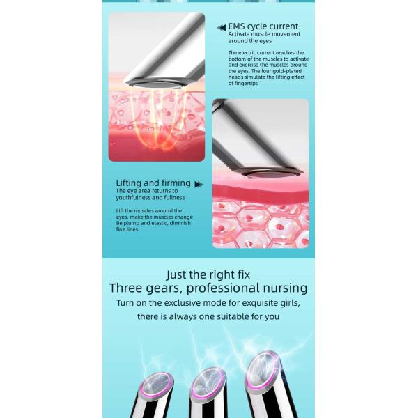 Ручка оборудования массажа глаза и массажа глаза к сумкам глаза сморщивает горячую вибромашину обжатия к темным глазам артефакта кругов