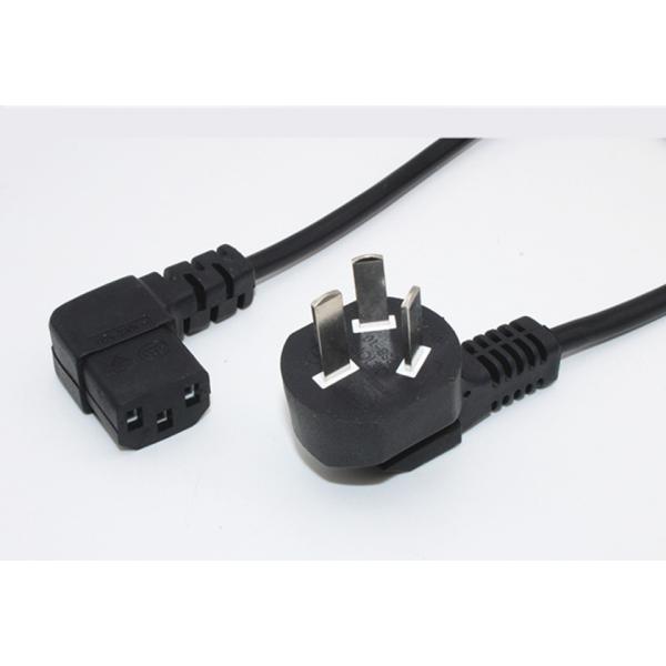 Hot sale Oxygen-free copper black power cord 10A 0.5m-10mAngled female power cable
