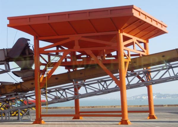 Fixed Eco Hopper Large Open Area , Dust Free Port Unloading Hopper Tailor Made