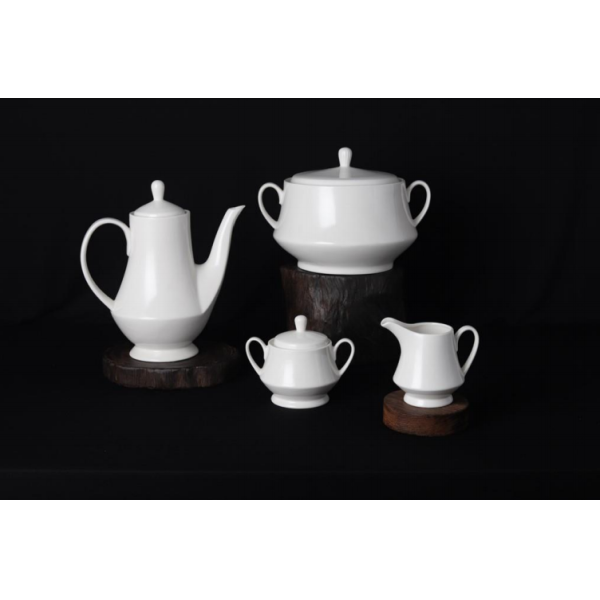 new bone china - tea set /tea pot/sugar pot/creamer/tureen white glaze for daily used ceramics