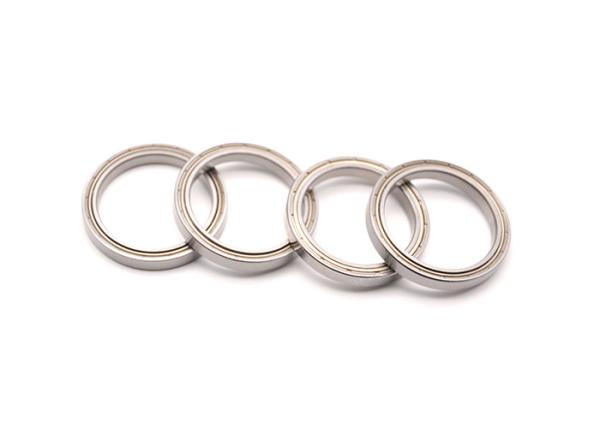 2RS Shield Size 15*21*4mm Miniature Ball Bearings High Rotating Speed With Small Torque