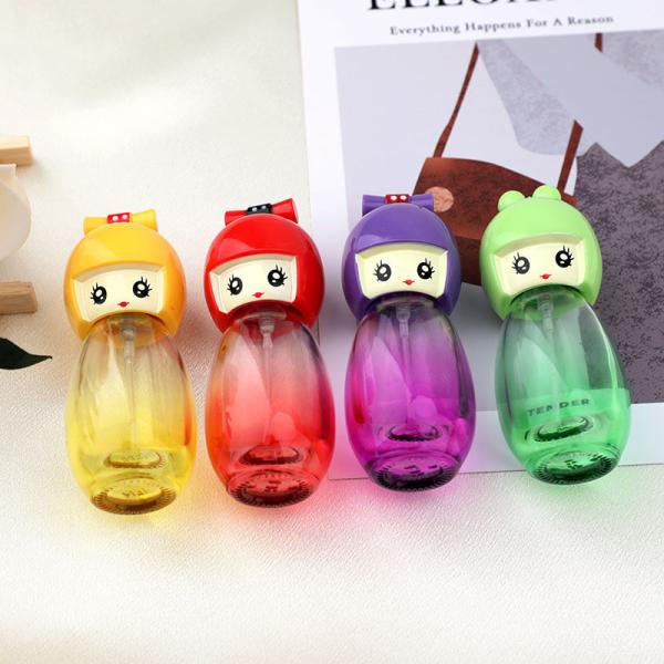 Бутылка стекла духов восхитительного перемещения бутылки стекла рта винта стеклянного флакона духов мультфильма постепенного портативная упакованная