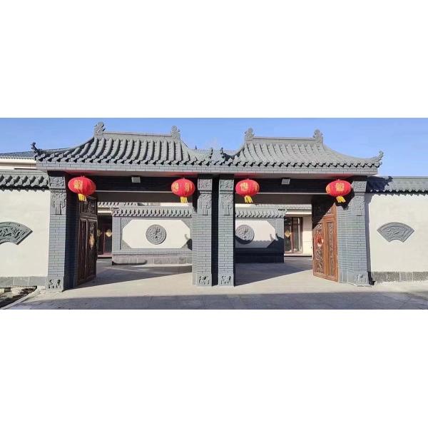 Высококачественная китайская серая глиняная черепица для крыши Ручная грамотность для традиционных азиатских крыш