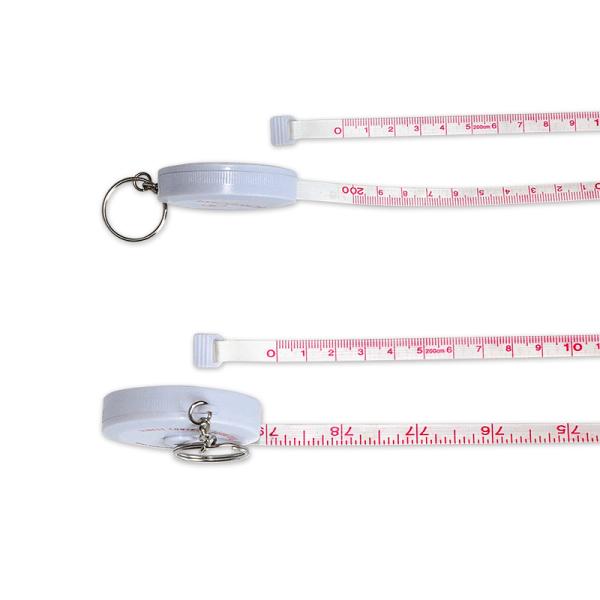 Wintape Quality 79inch 2Meters Mini Compact Keychain Soft Auto Lock Gift Retractable Measure Tape With Key Ring