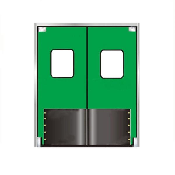 Kitchen Restaurant Swinging Traffic Doors Stainless Steel 20mm Double Leaf Polymer EPDM