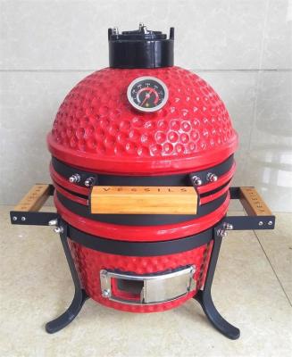 Grade cerâmica vermelha do GV Kamado, 31.8cm Mini Kamado Grill