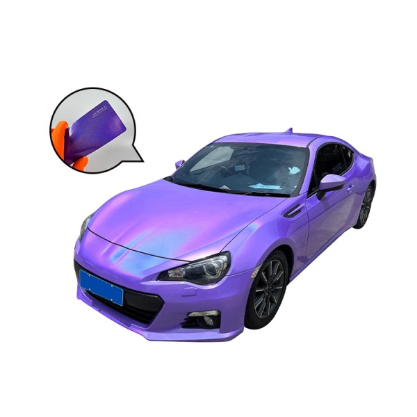 Glossy Diamond Purple Red Car Vinyl Wrap Car Film Luminous Accessories Purple Vinyl Wrap Vinyl Car Wrap Roll Metallic