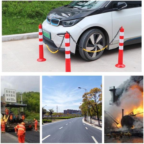 Желтый чёрный красный белый пластиковый дорожный конус предупреждение безопасности изоляция цепочка гостиницы изоляция пирс знак подвеска