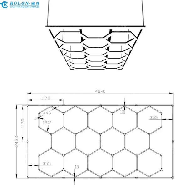 LED  Detailing Work Light  Tubes For Car Workshop Honeycomb