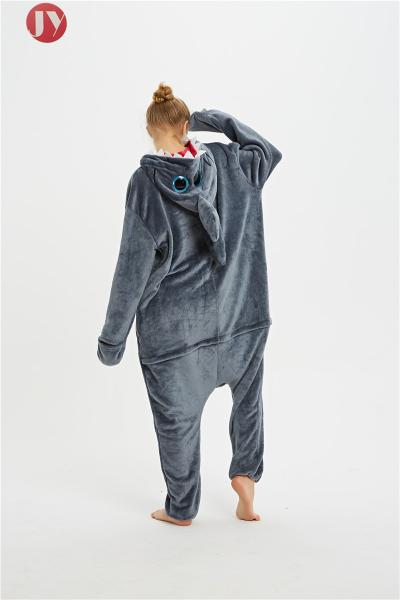 Wholesale Soft Cheap Grey Shark Festival Kigurumi Animal Pajamas Onesie