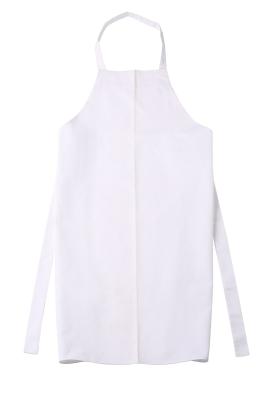 Sarja 100% do algodão de 245 G/M 3/1 de cozinheiro chefe unisex Uniform do avental completo branco do babador