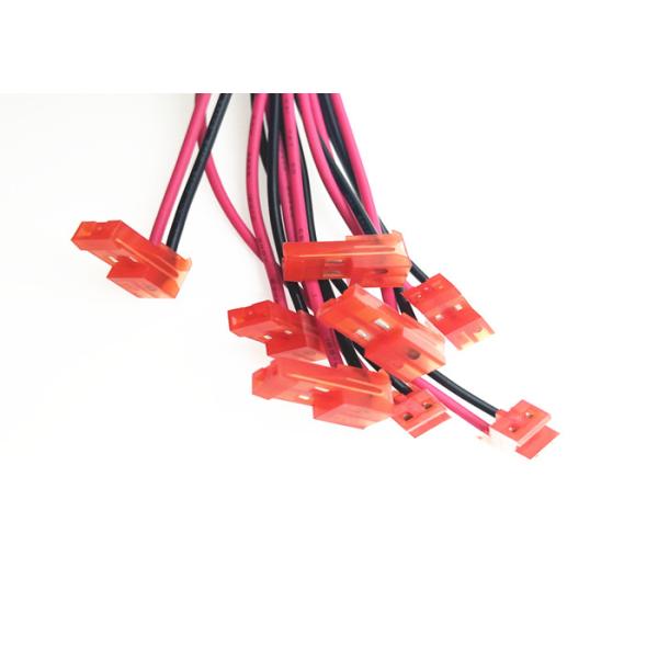 30V conector rojo de la echada de encargo electrónica del arnés de cable 2.54m m con el cable de la tira de 3m m