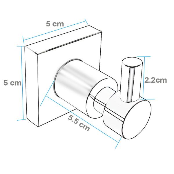 Hanging Bathroom Hardware Accessories Drilling Bathroom Metal Towel Hook