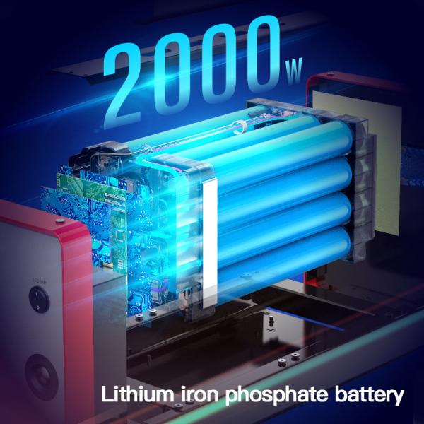 Portable Solar Generator 2000W 48V Lithium Camping Battery Pack