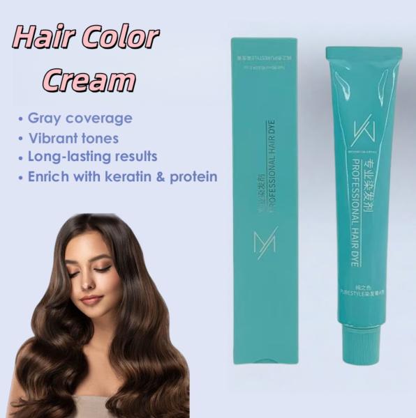 SHUJI 90ml Long-Lasting OEM  Hair Color Cream Raw Material  Professional Salon Use Permanent Color Harmless