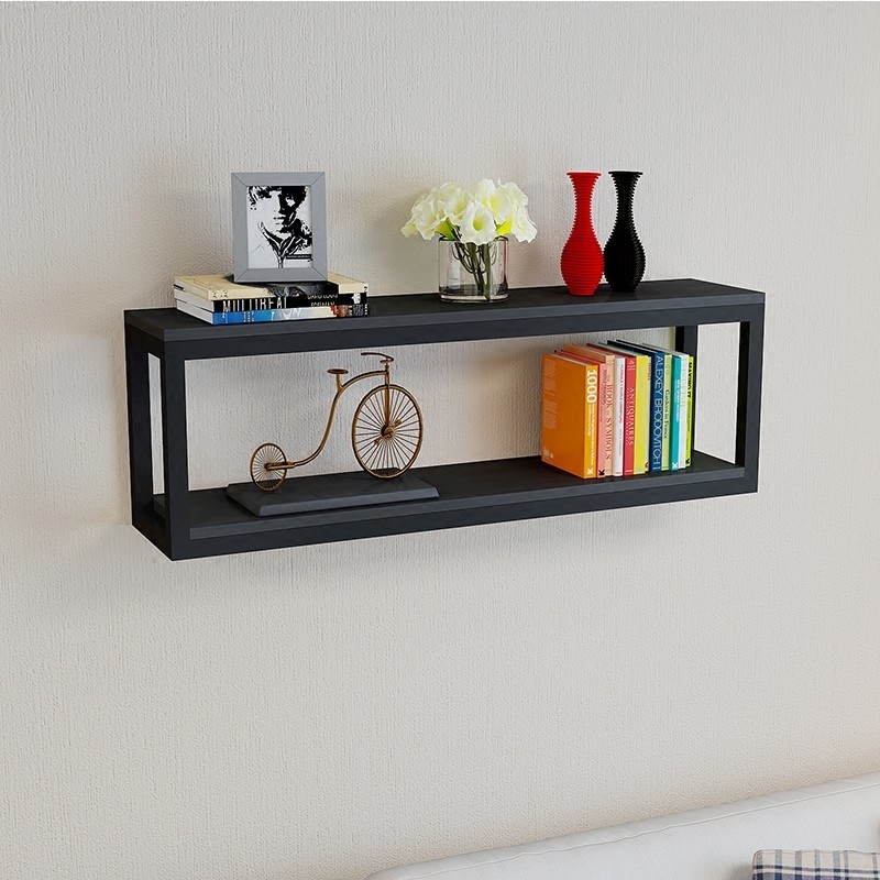Wood Corner Wall Shelf Design Metal Frame Floating Shelves for Bedroom Mail Packing Y