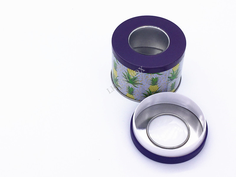 Metal Candy Tin Can Custom Logo Printing And Embossings D65x50mm