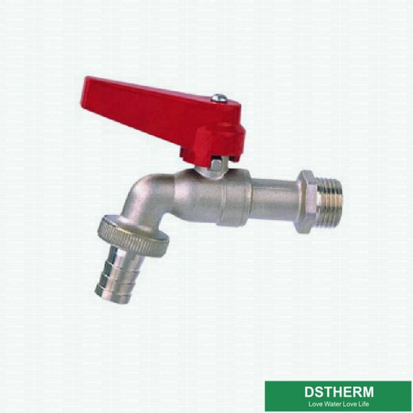 Aluminum Butterfly Handle Customized Brand Middle Weight Brass Ball  Bibcock Valve Brass Tap