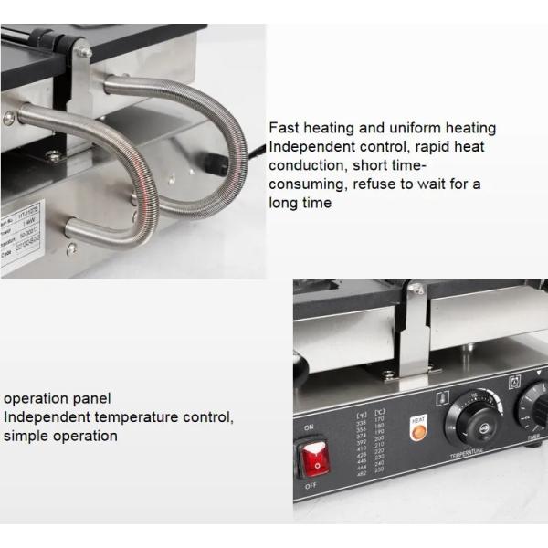 1400W Taiyaki Waffle Maker Electric Fish Shape Ice Cream Cone Making Machine