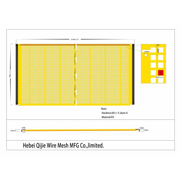 Secagem quadrada da mineração do molde da vibração do painel da tela do plutônio da malha do poliuretano