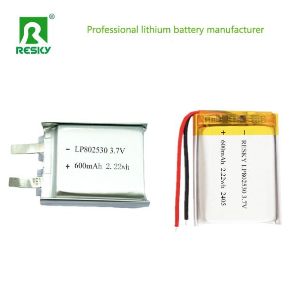 Factory Wholesale Rechargeable Lithium Battery 802530 3.7V 600mAh Li Polymer Battery Cell