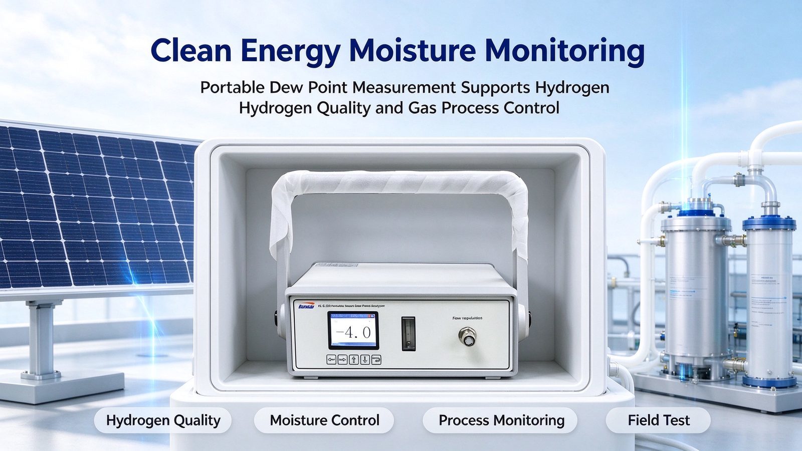 Portable Multi Gas Dew Point Analyser Micro Water Tester Trace Water Analyzer