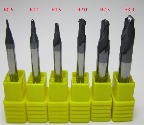 6mm 8mm 10 Mm AOL 100 Mm Solid Carbide End Mills HRC55 TiAlN Coating Ball Nose Milling Tools