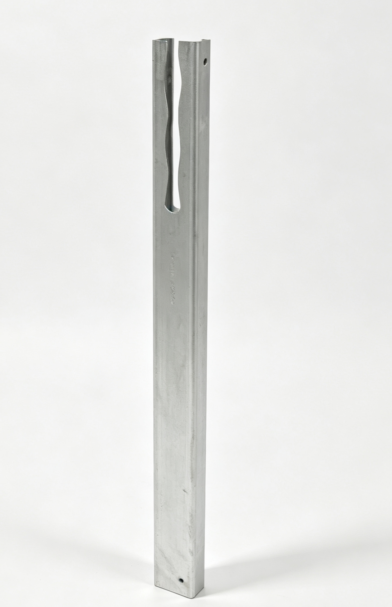 Custom Size Galvanized W Beam Guardrail 60 - 120um Zinc Coating U Channel Post