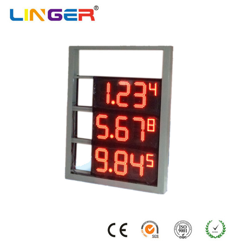 Smart Brightness Adjusting Gas Price Displays IP67 LED Gas Price Signs With Photoresistor