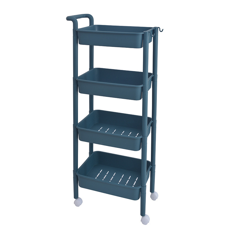 Kitchen Storage Rack Vegetable and Fruit Organizer Hand Trailer Storage Rack Bathroom Clutter Shelf