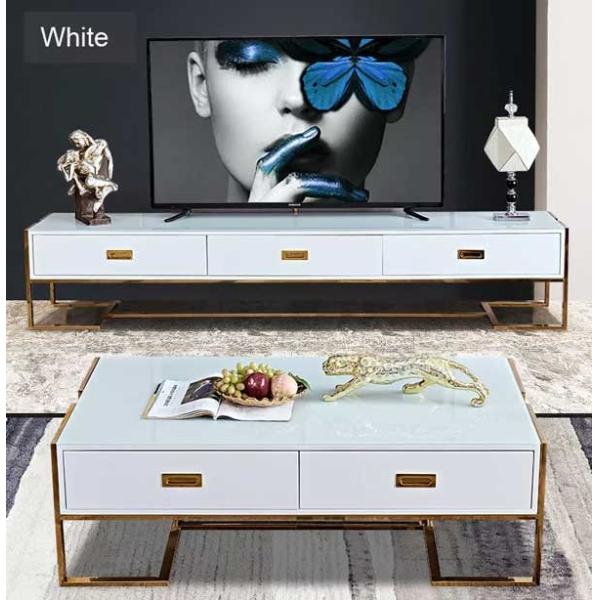 Modern Luxury TV Stand Center Table With Storage Drawer Home Furniture