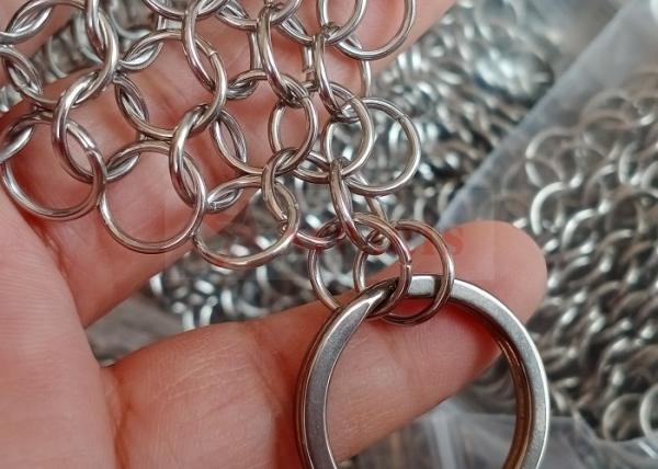 High Grade Metal Chain Mail Pot Scrubber 4×4inch Anticorrosive