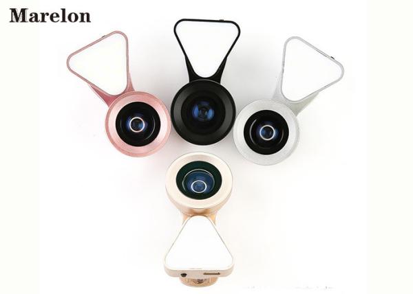 Macro Clip - On Universal Phone Selfie Lens LED Flashlight With Wide Angle 140 Degrees