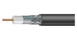 12D-FB Coaxial Cable with PE Jacket , Braided 50 ohm Cable for 3G GSM CDMA Telecom System