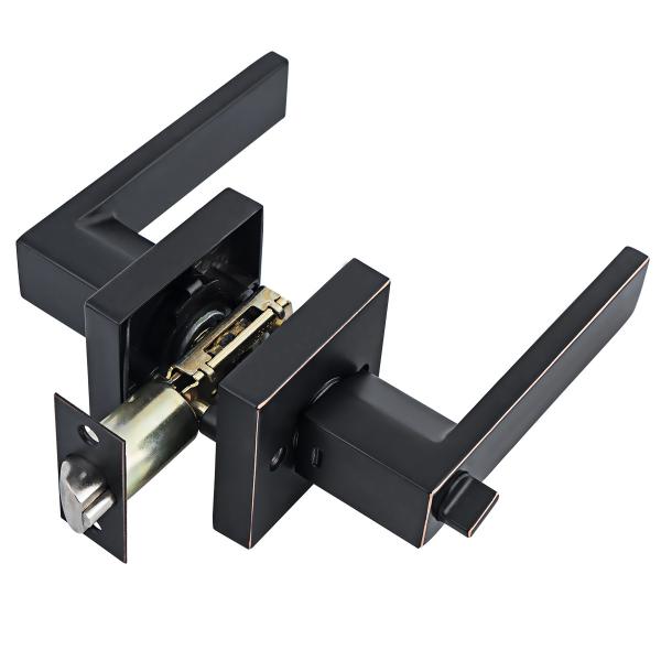 Zinc Alloy Door Locks Heavy Duty Triple Lever Locks Adjustable Plating Handle Locks Gate Door Locks With Key Door Handle