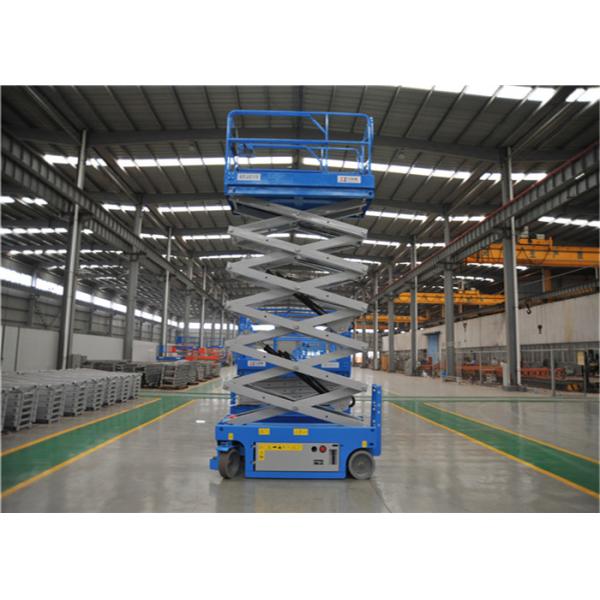 Narrow Body Anti Clamping Electric Scissor Lift 6m-14m With Emergency Lowering Valve