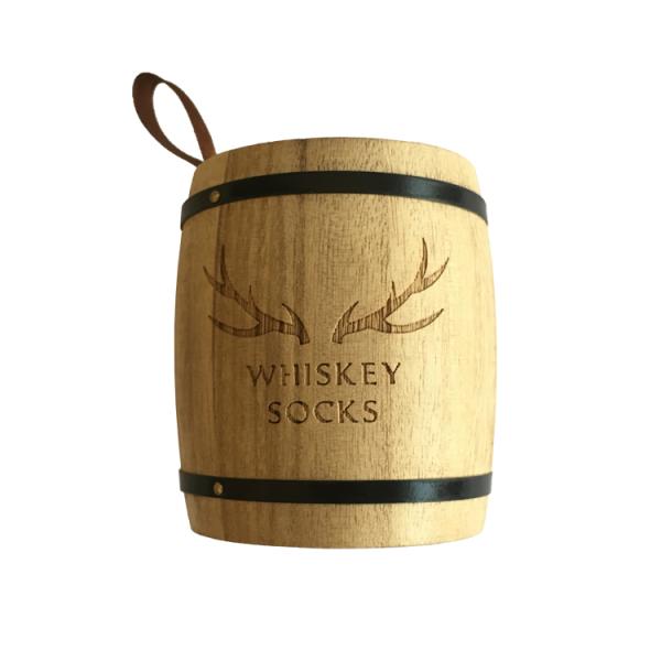 Customized Logo Acceptable Wooden Tea Coffee Sugar Canisters Set Barrel Shape
