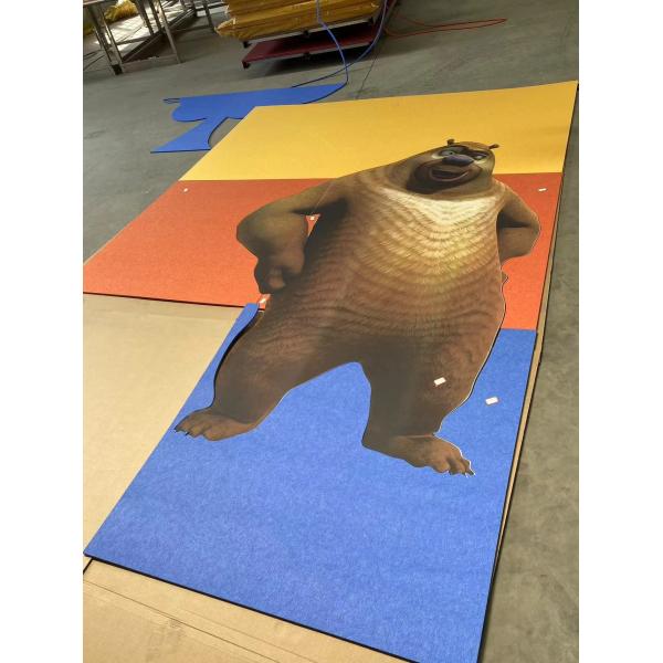 Panel acústico con absorción de sonido PET Impreso para interiores decorativos Panel de pared insonorizado