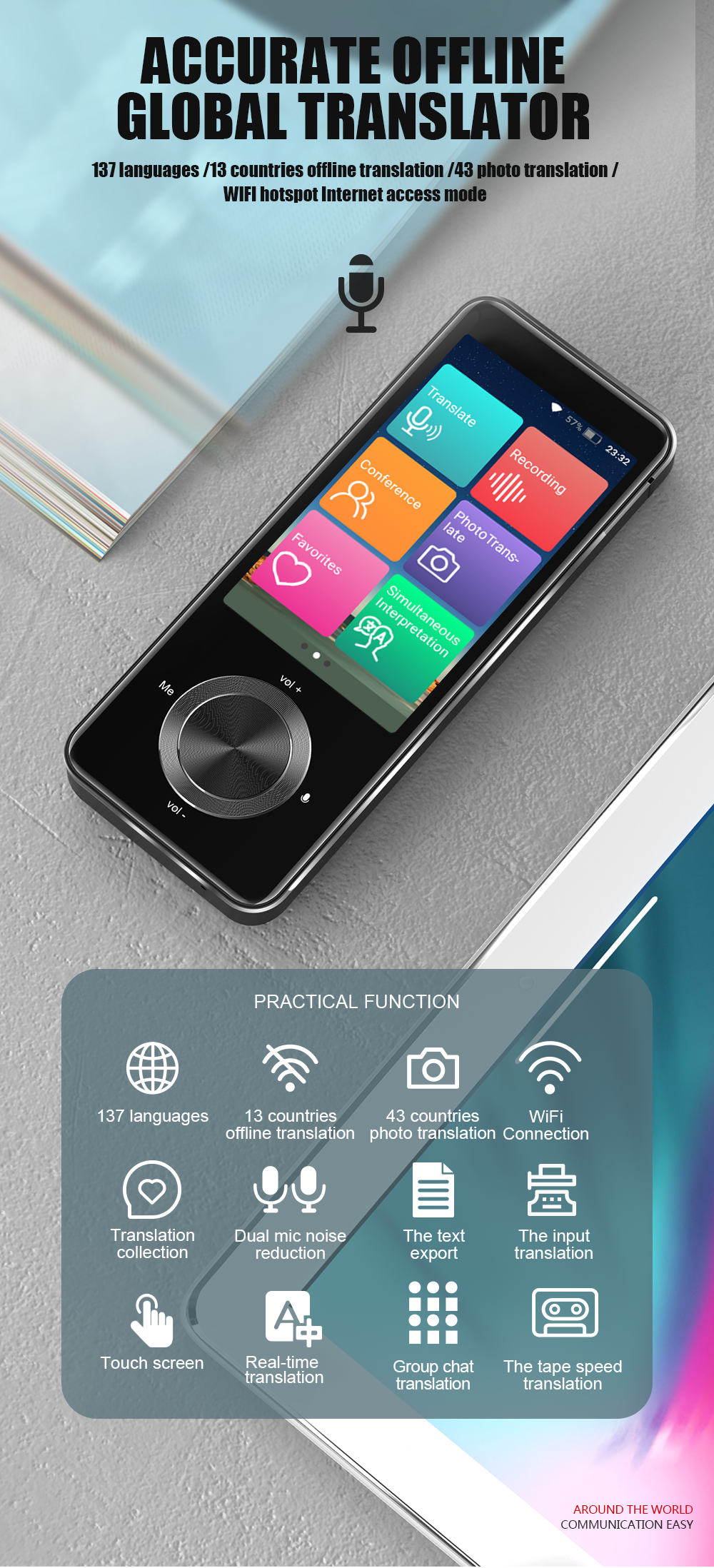 Intelligent Offline Simultaneous Translation Machine Spanish Dutch Korean Thai German