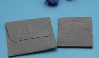 Petite taille pliable de logo de label de poches d'enveloppe de bijoux de velours pour l'emballage