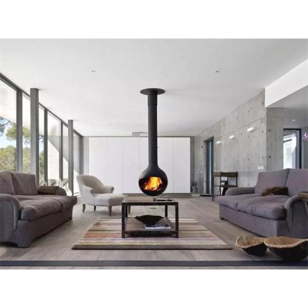Villa Room Wood Burning Heaters Ceiling Suspended Fireplace Special Shaped