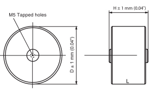 Capacitores cerâmicos de alta tensão da C.C. do disco, terminal de parafuso que monta 10KVDC a 120KVDC