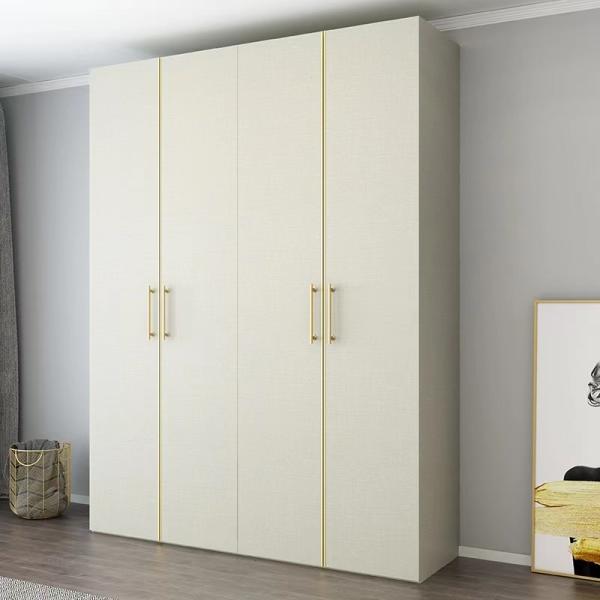 4 White Doors High Glossy Door Wardrobe Closet In Bedroom Storage Cabinets
