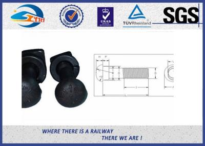 Carbon Steel bolts and nuts , Black Oxide Railroad Bolt For Fish Plate