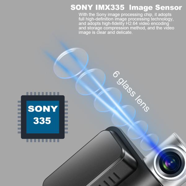 Автомобильный черный ящик LCD 4K GPS Dash Cam с видеомагнитофоном WIFI GPS