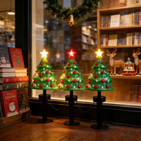 40cm Height Christmas Ground Stake Lights with IP65 Waterproof and Energy-Saving LED for Outdoor Festive Decor