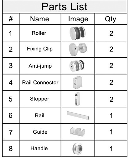 Сдвижная дверь, треки, садовый комплект, душ, оборудование, аксессуары, стекло, нержавеющая сталь