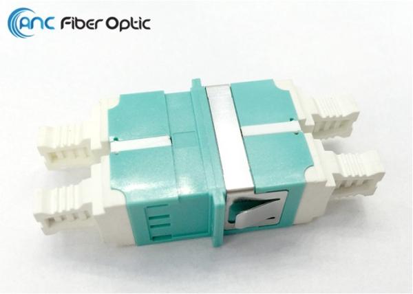 Porto quatro empilhável dos adaptadores da fibra ótica do quadrilátero do LC em cores do Aqua do verde azul