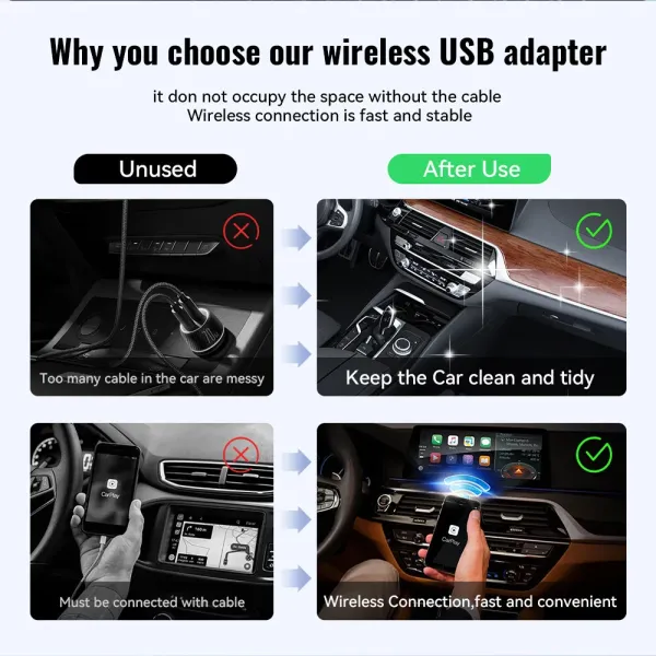Auto Wired To Wireless Carplay Box Android 2 In 1 Car Carplay